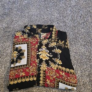 Forever 21 Black and Red Dress Shirt